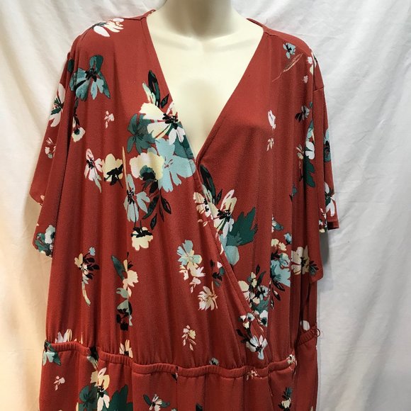 Women  4X jump suit Evri side hidden pockets chest 64" x 52 -60" stretch waist - Picture 2 of 9